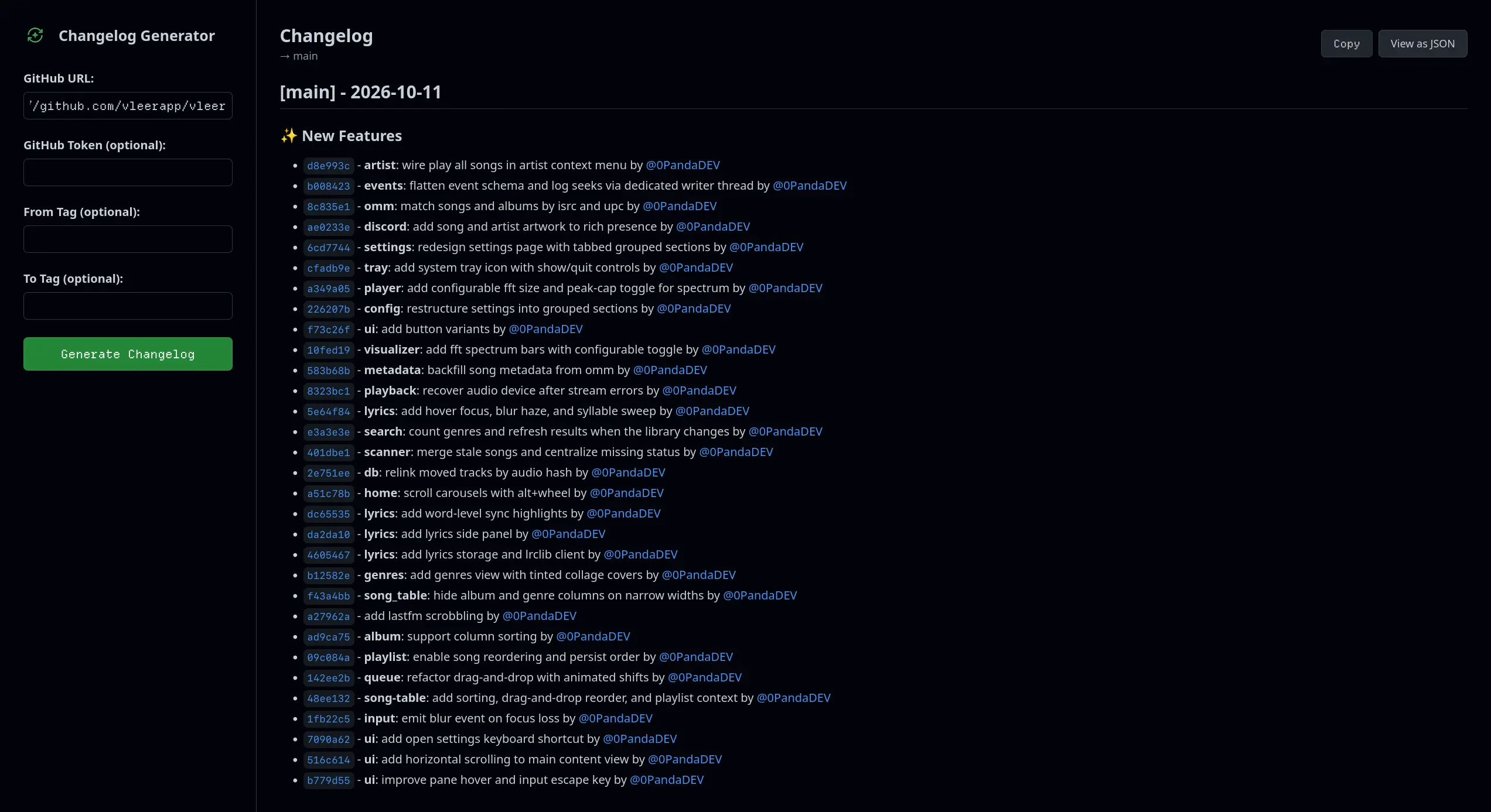 Changelog